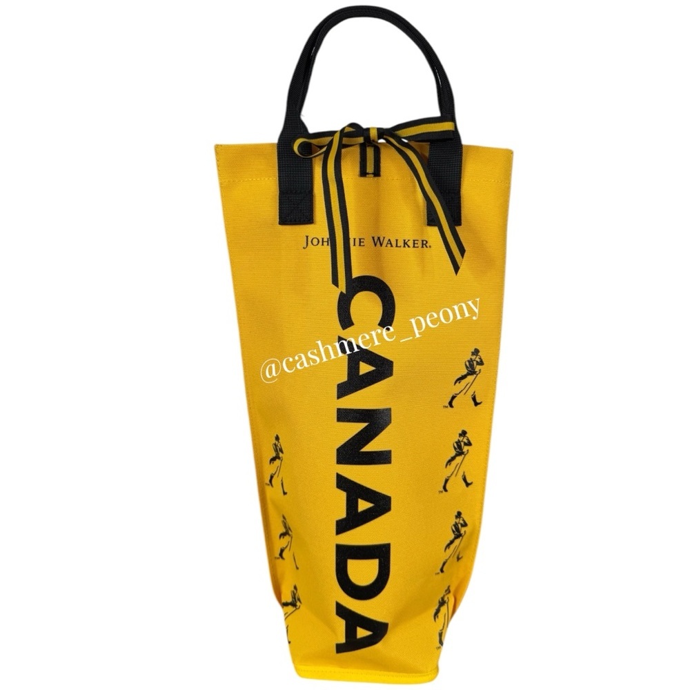 NEW Johnnie Walker Limited Edition Canada Yellow Tote Carry Canvas Bag